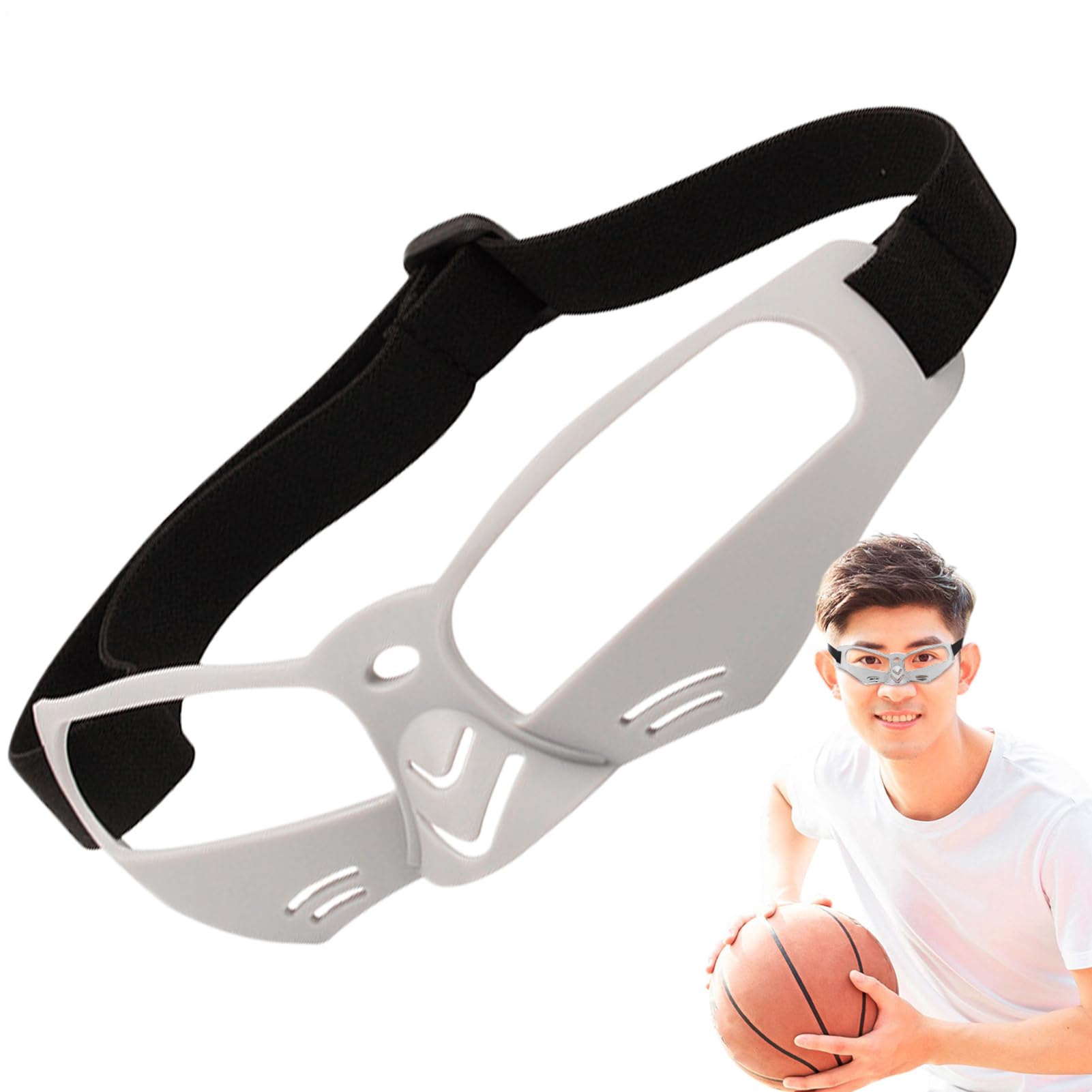 Genérico Basketball Goggles, Dribbling Goggles Basketball Sports Glasses, Eye Protection Design, Vision Training Aid, For Youth Kids Practice Drills, TPU Material, 6.69x2.17 In, Black, 1 Pair — view 12