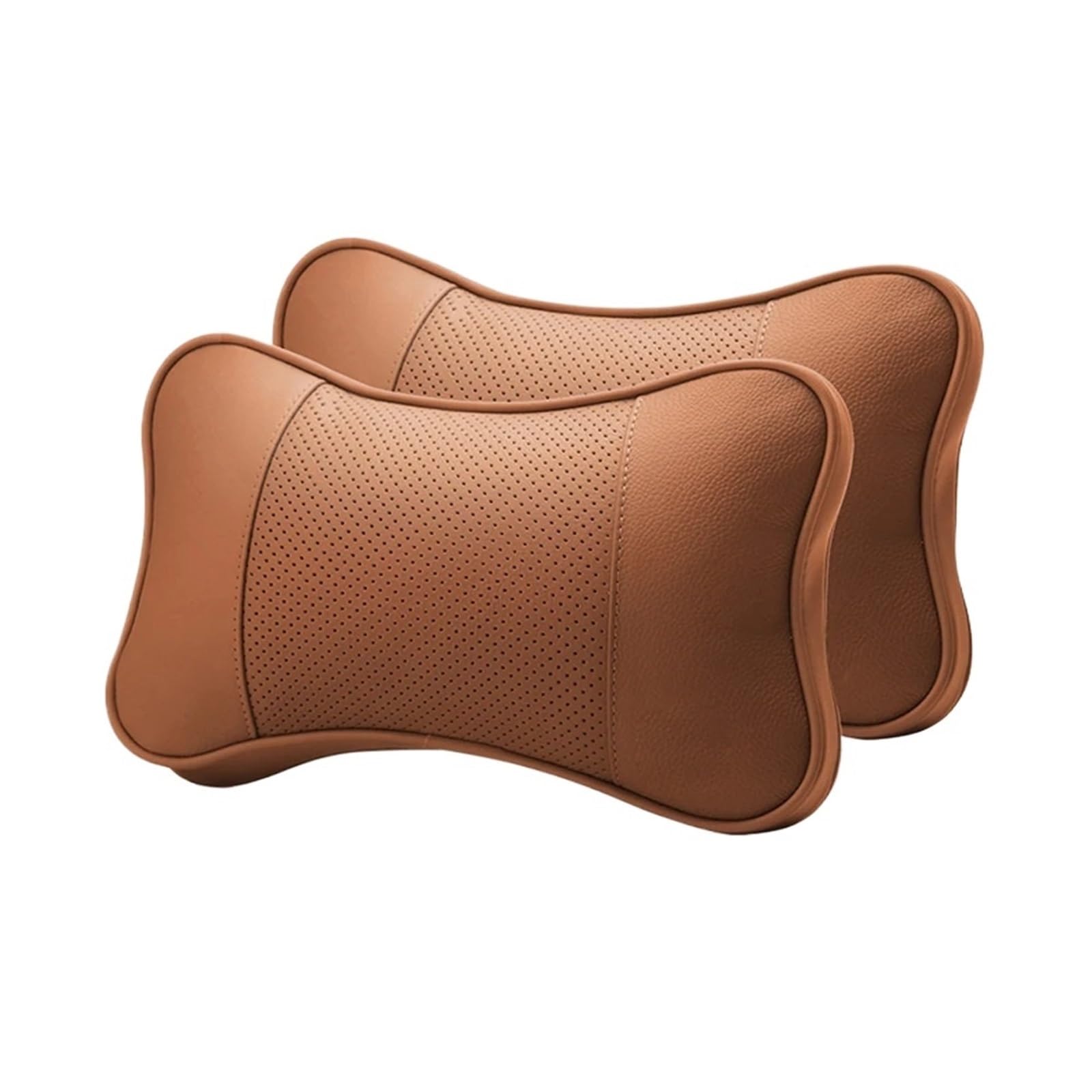 ATUMY Car Seat Pillow Car Neck Pillows Headrest Neck Pillow Support Auto Universal Seat Soft Breathable Interior Decoration Car Headrest(2PCS Brown)