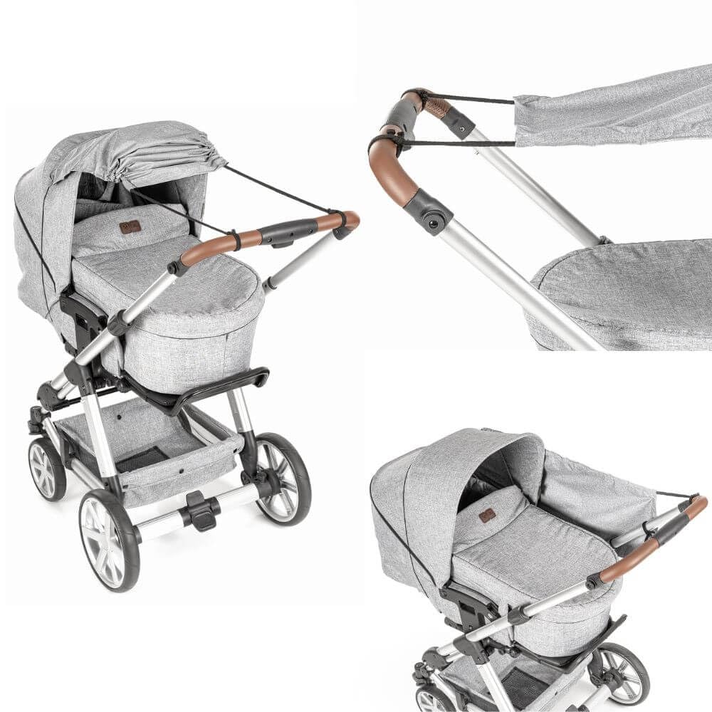 reer sonnensegel premium ShineSafe für den Kinderwagen, Sonnenschutz für viele Modelle, grau Baby Premium Adventure Offroad Recovery Länge & Gewicht:9cm / 5g / 4 Stk PLP_Feature-Range:25-100 miles
