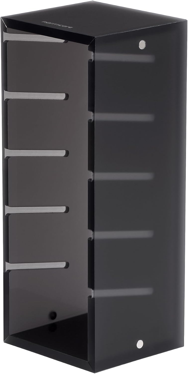 Normcore 54mm Espresso Filter Basket Stand, Holds 5 Espresso Filter Basket Rack Storage Holder Acrylic Stand for 54mm Portafilter Baskets, Frosted Black Frosted Black 54mm