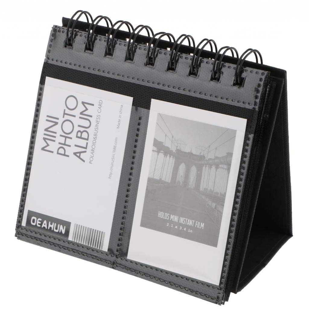 68 Pockets Mini Desk Calendar Photo Album for Fujifilm Instax Mini12 11 9 50s 70 90/ Instax SP 1/Evo/Liplay/Polaroid PIC-300P/ Polaroid Z2300/ LG PD 233/ LG PD 239/ Name Card - Black-image-20