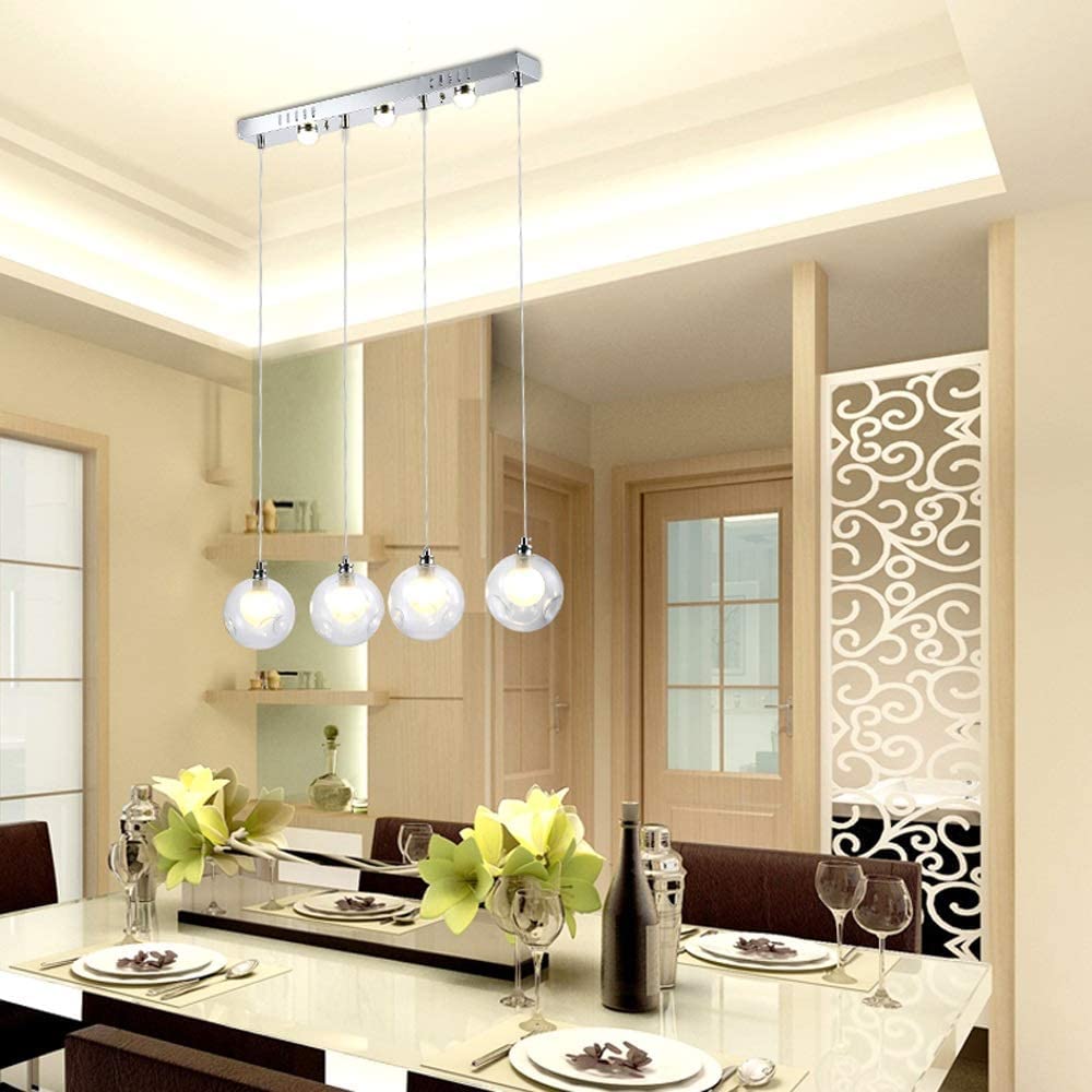 PCXEHUYP Lights Glass Chandelier for Living Room Minimalist Staircase Creative Personality Restaurant lamp Nordic Bedroom Multi-Bubble (Size : A) Made in China