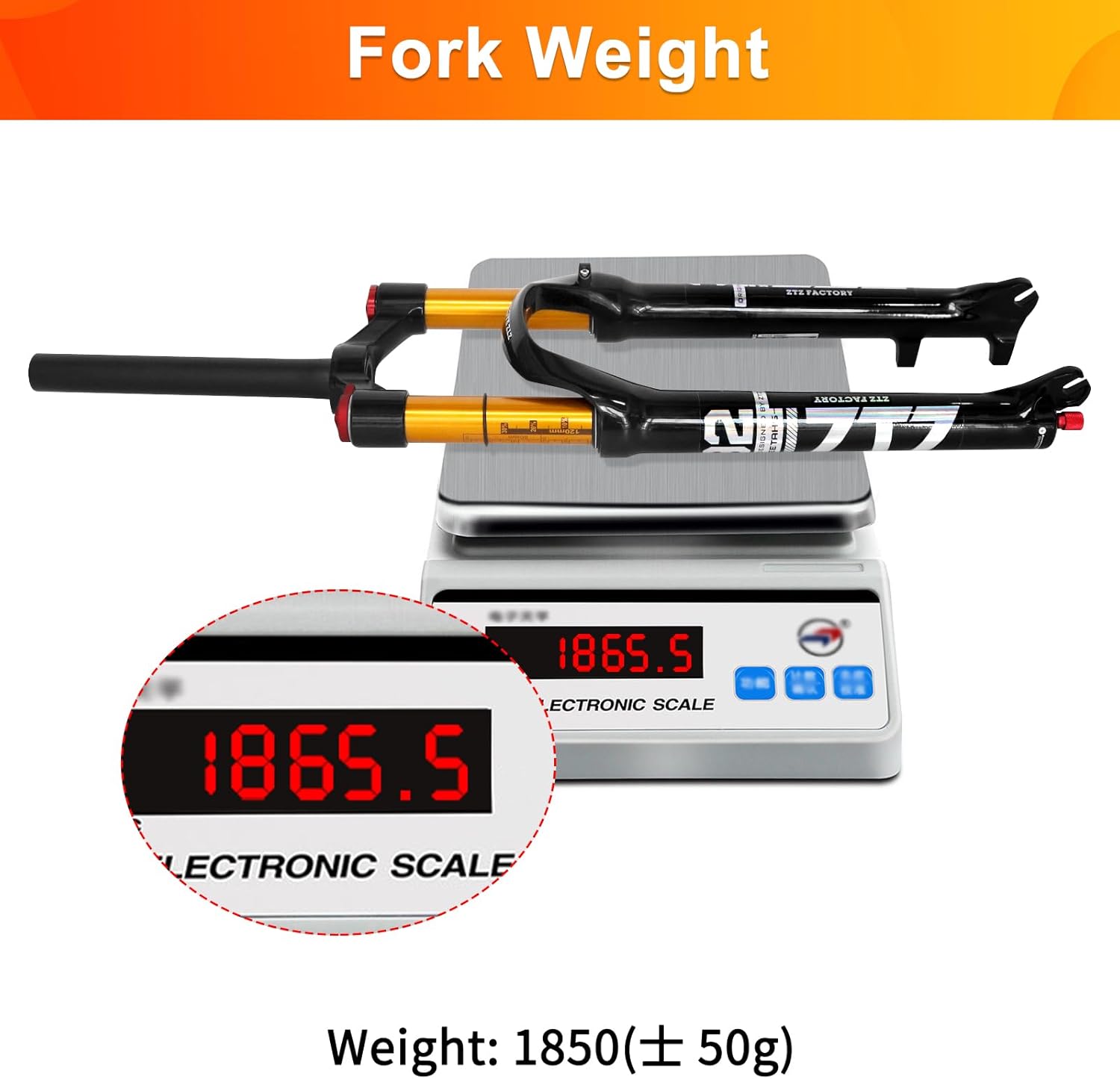 ZTZ 26/27.5/29 inch MTB Air Suspension Fork,120mm Travel, Rebound Adjustment,1 1/8 Straight Tube, QR 9mm*100mm, Manual/Remote Lockout, Ultralight Front Fork for XC/AM Mountain Bike