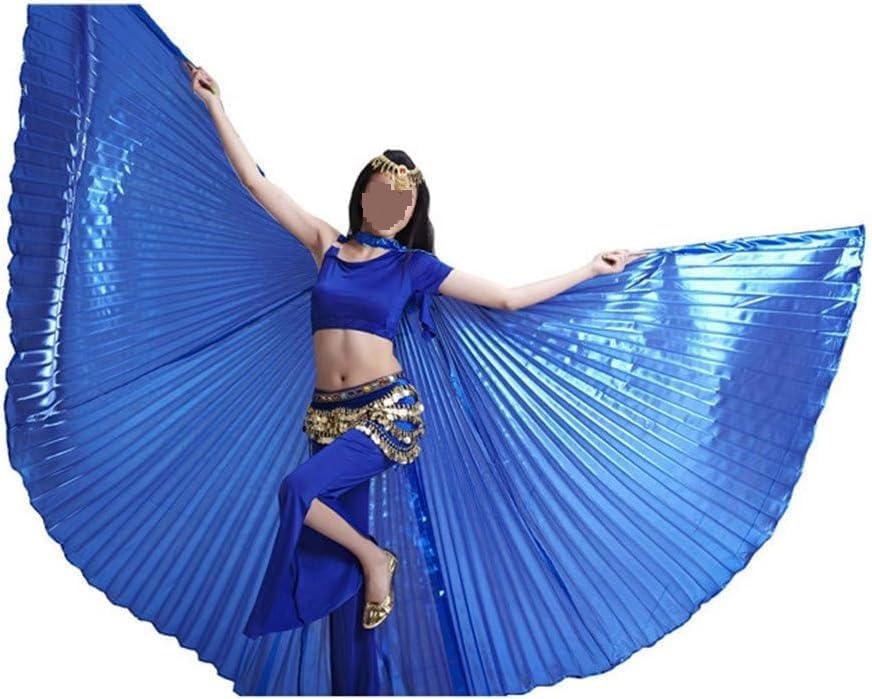 Belly Dance Costumes wings,Performance Props,Women Belly Dance Angel Wings with Telescopic Stick for Adults Butterfly Wings Belly Dancing Costume Clothing,C (Color : A)(Blue)