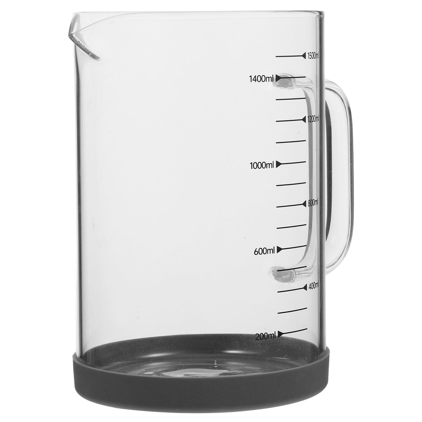 Borosilicate Glass Measuring Cup with Handle for Milk and Coffee Easy-pour Spout Lightweight Liquid Measuring Pitcher for Home Office and Use