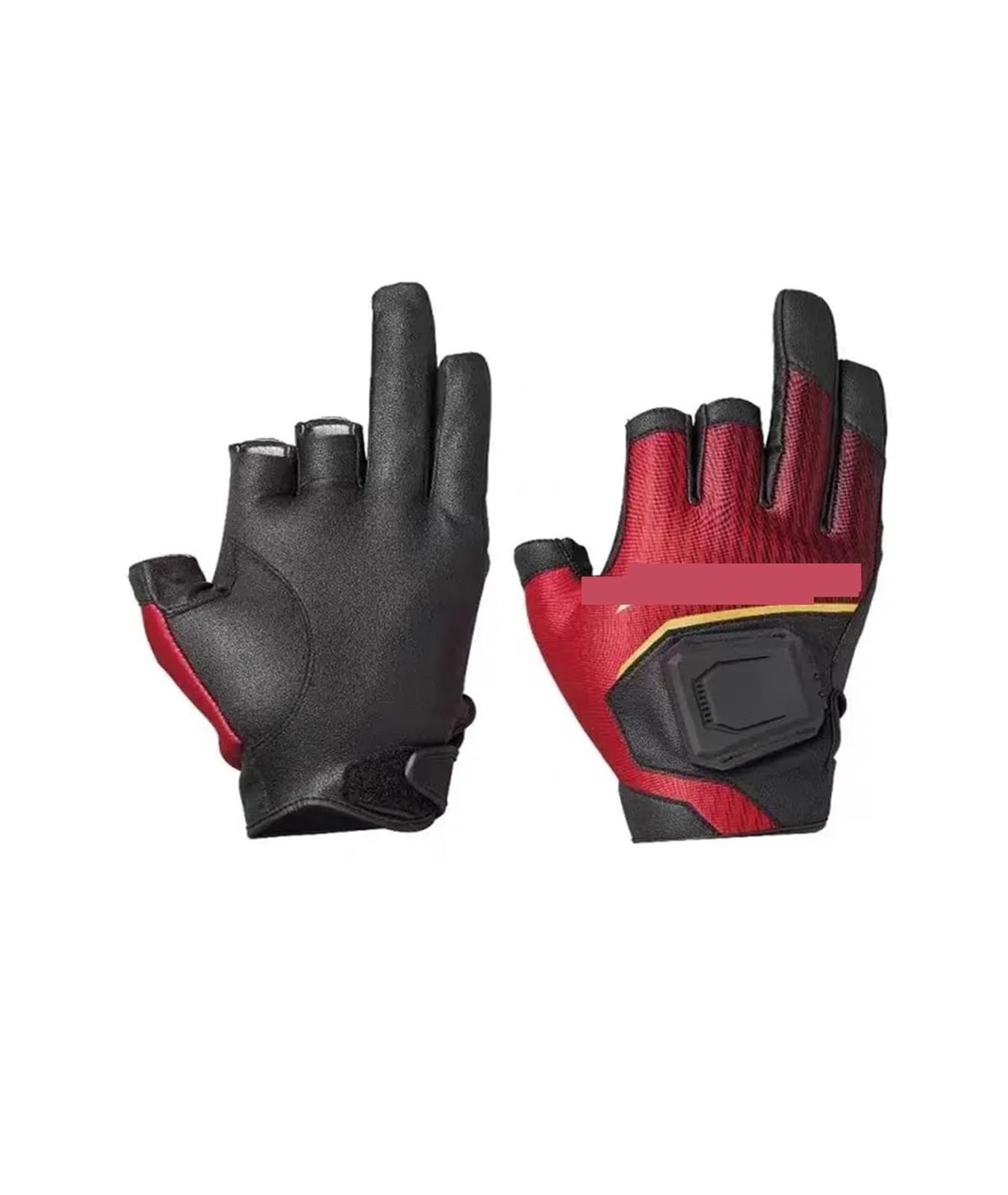 Guantes de Pesca for Hombres y Mujeres, Rock Lure Cuero PU Tres Dedos Ligeros Antideslizantes para Pesca