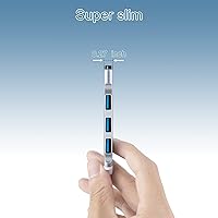 Vista 3 de Divisor de puerto de concentrador USB: expansor de puerto USB - Hub USB 3.0 USB Dongle multipuerto para PC portátil Dell HP (4 puertos)