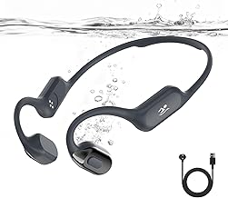 Open‑Ear Bone Conduction Swim Headphones with Built‑In MP3 — Obsidian Black