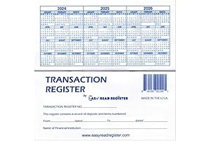 Check Registers for Personal Checkbook: 2024-2026