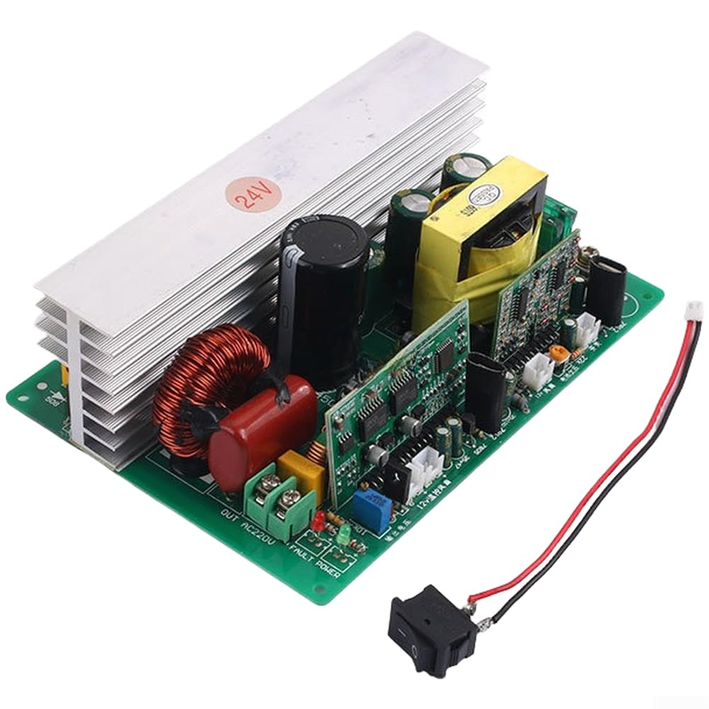 Solar Wechselrichter 600W Dauerleistung Reiner Sinus DC 12V auf AC 220V Spannungswandler für Balkonkraftwerk PV Module Camping Auto für wohnmobil Boot IP67 Wasserdicht(1000W 24V to 220V)
