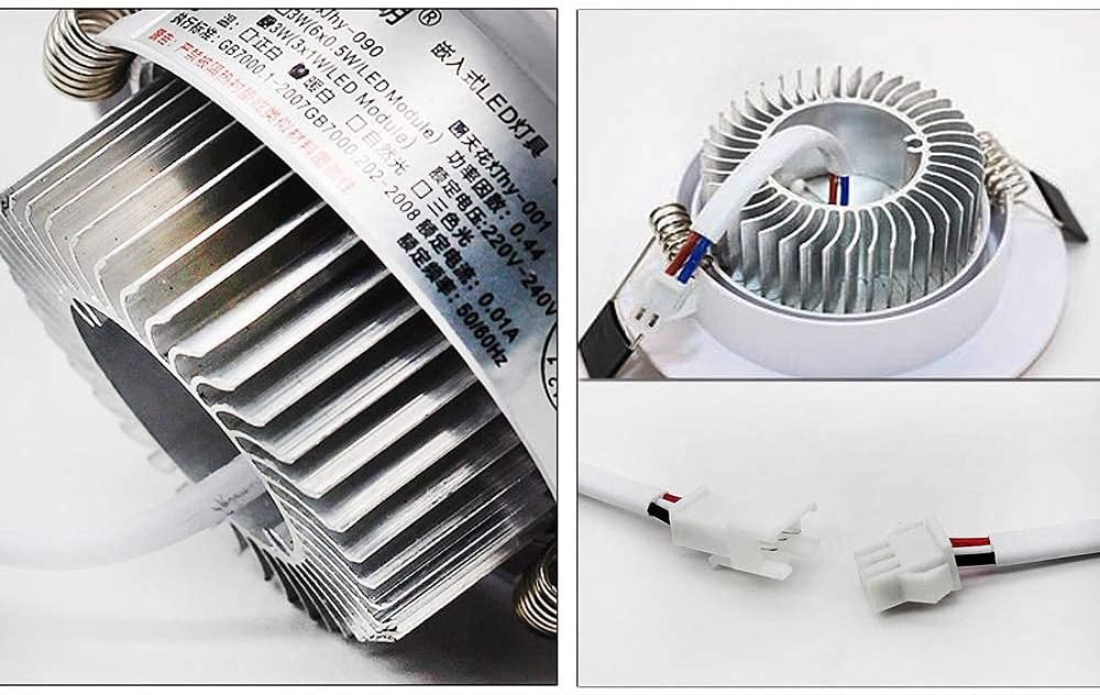 Spotlight，10 Packs 5W Led Recessed Downlight Ac85-265V Wide Pressure Super Bright Led Recessed Spotlight Aluminum Durable Anti-Glare Led Recessed Ceiling Light Outdoor Lights/White Light