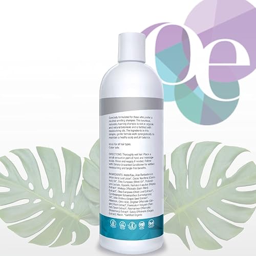 Miniatura 2 de Organic Excellence Champú natural sin químicos | No tóxico, sin sulfatos, sin parabenos, sin fragancia para hombres, mujeres y niños, seguro para el