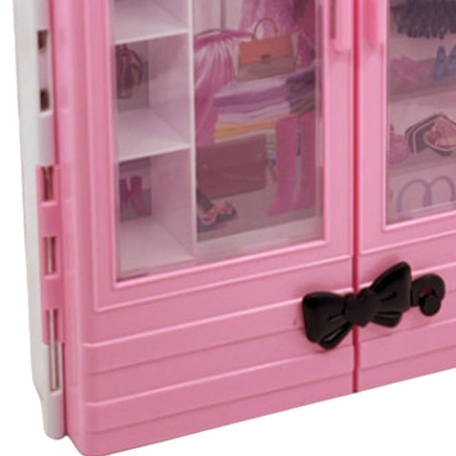 Qianly Armario para Muñecas Resistente Y en Miniatura con 10 Perchas, Navideño.