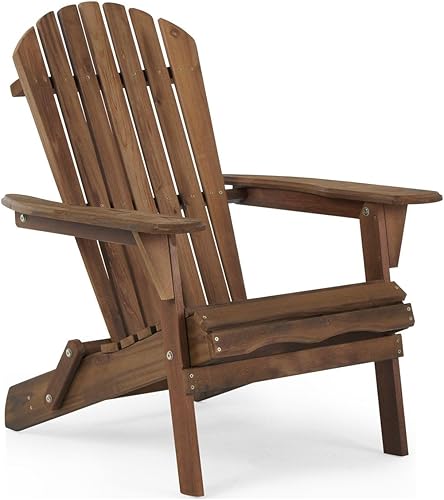 Miniatura 6 de Juego de 2 sillas Adirondack plegables de madera para exteriores, para jardín, césped, patio trasero, terraza, lado de la piscina (31.00 pulgadas de