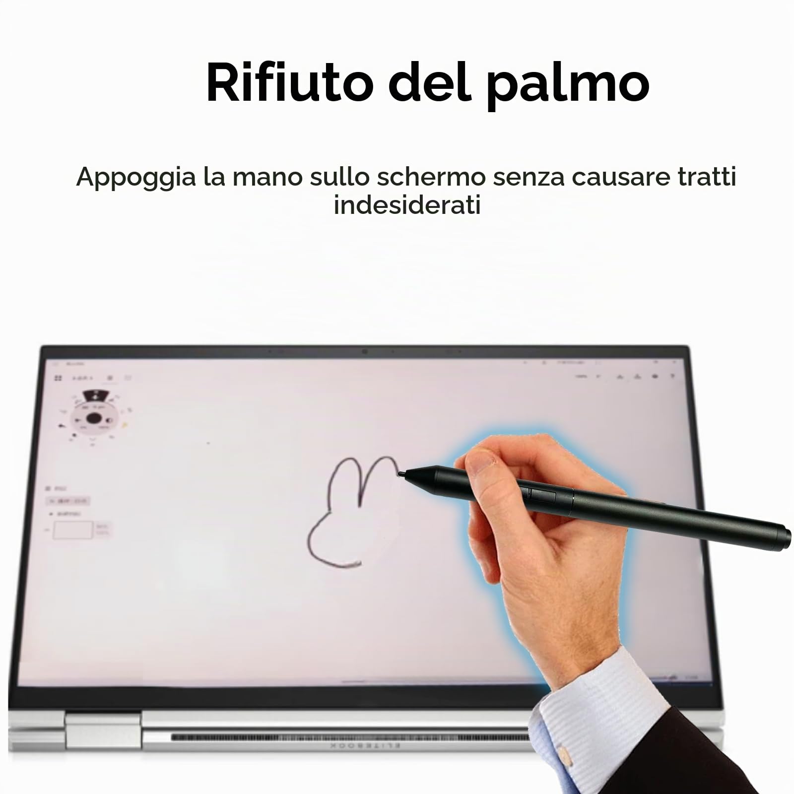 Active Pen G3 compatibile con HP Active Pen G3 EliteBook x360 G3/G4/G6/G7/G8/G9, Elite x2, ZBook Studio x360 G5, ProBook G1/G2, Elite Dragonfly Laptop per HP T4Z24AA 1FH00AA 4KL69AA (nero)
