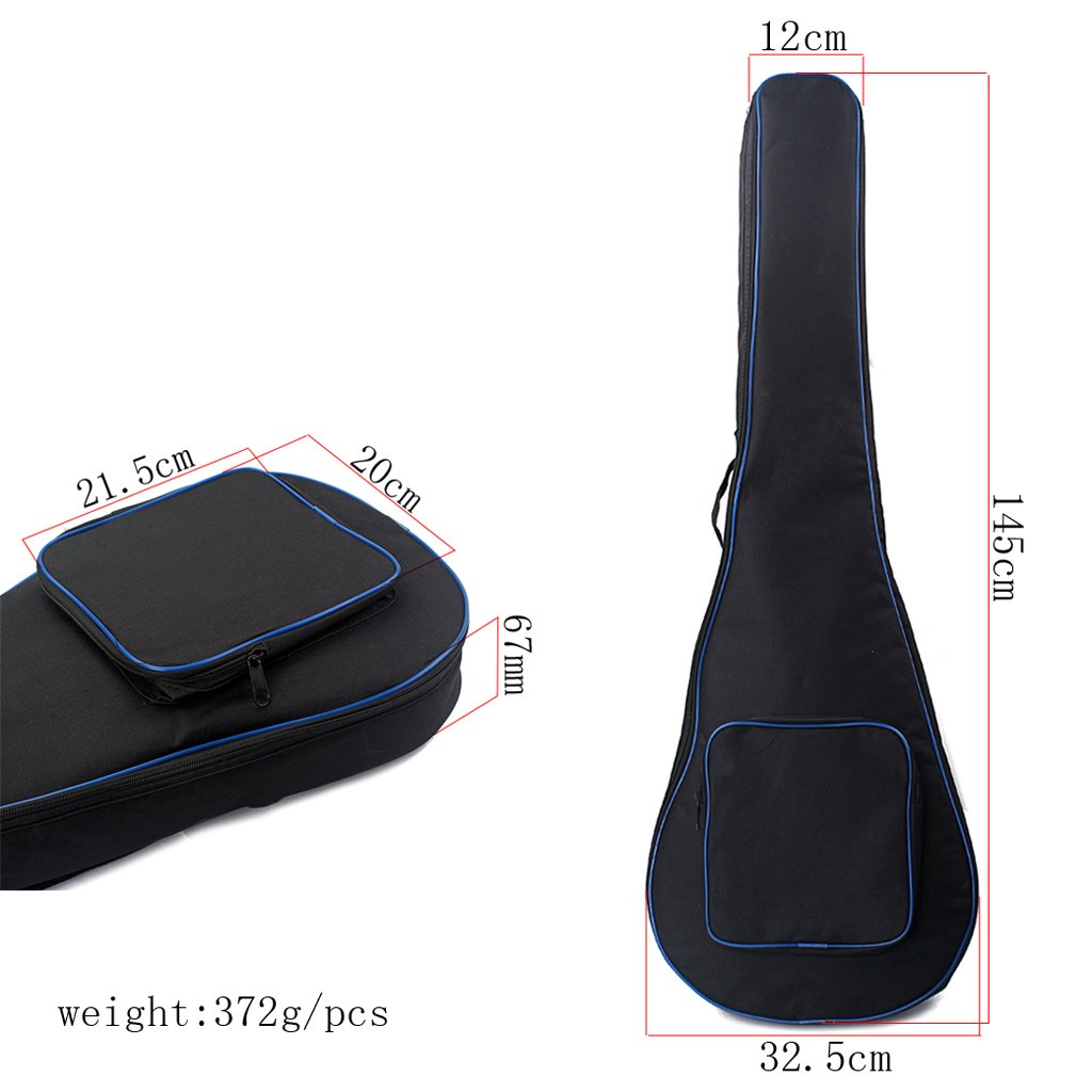 Alnicov Cigar Box Gitarrentasche, wasserabweisend, mit Nylon-Handschlaufe für Cigar Box Gitarre, Schwarz