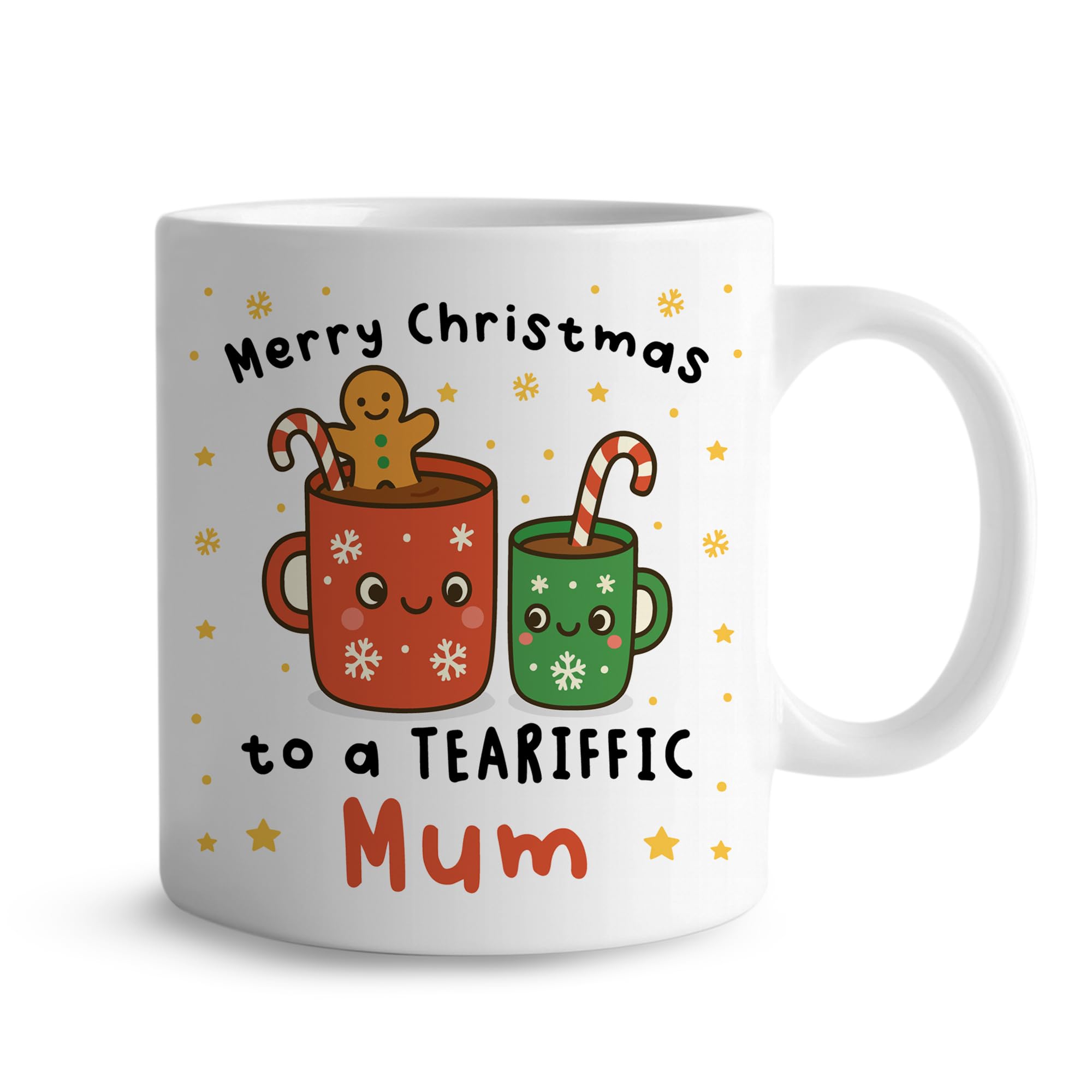 RED OCEAN Merry Christmas to A Tea RIFFIC Mum Mug for Mum Merry Christmas for Her from Daughter Son Novelty