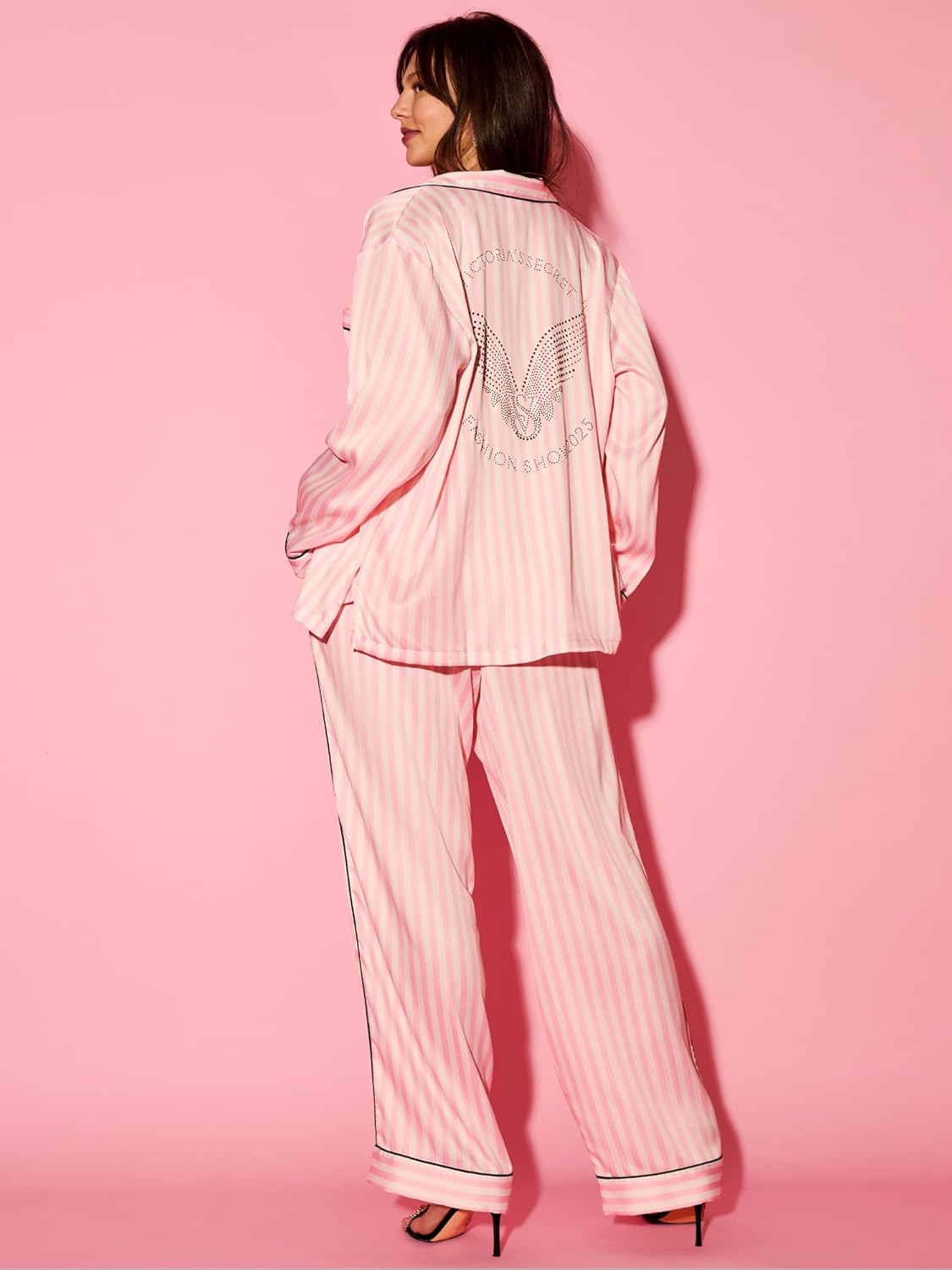 Victoria's Secret Satin Pajama Set, Long Sleeve Button Down Shirt & Pants, Sleepwear for Women (XS-XXL) - Image 3