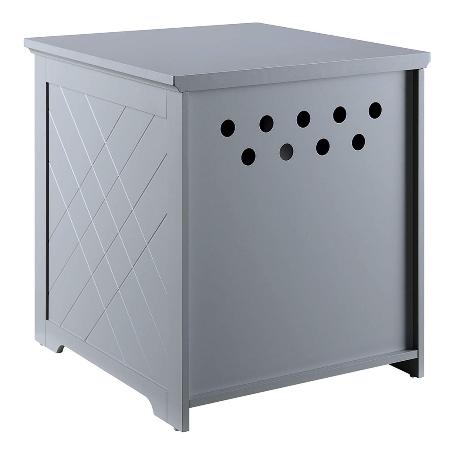 unipaws Small Cat Litter Box Enclosure with Mat, Kitty Cat Washroom