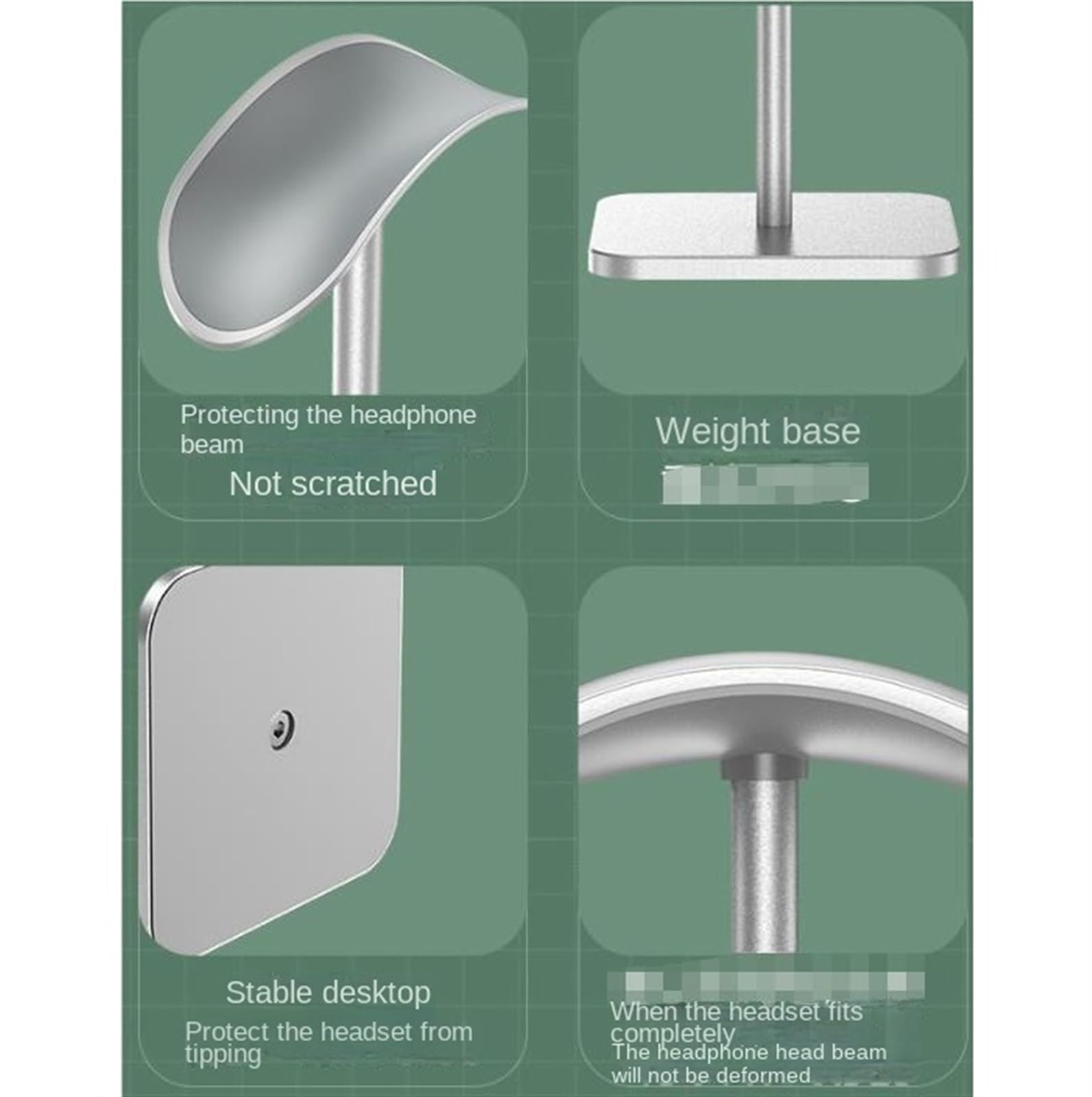 Supporto per cuffie, Supporto for cuffie for da tavolo Accessori for tavoli gioco for multifunzione(Silver)
