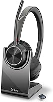 Poly Voyager 4320 UC Wireless Noise-Canceling Headset with Charge Stand - Microsoft Teams Certified, Bluetooth 5.2, 164ft Range