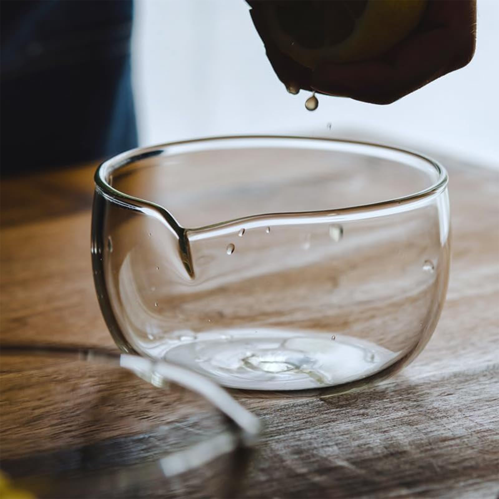 Miska do matchy z nalewakiem, 370 ml, szklana miska do sałatki, z nalewakiem, szklana miska do matchy z dzióbkiem, do tradycyjnych rytuałów herbacianych, deserów, sosów