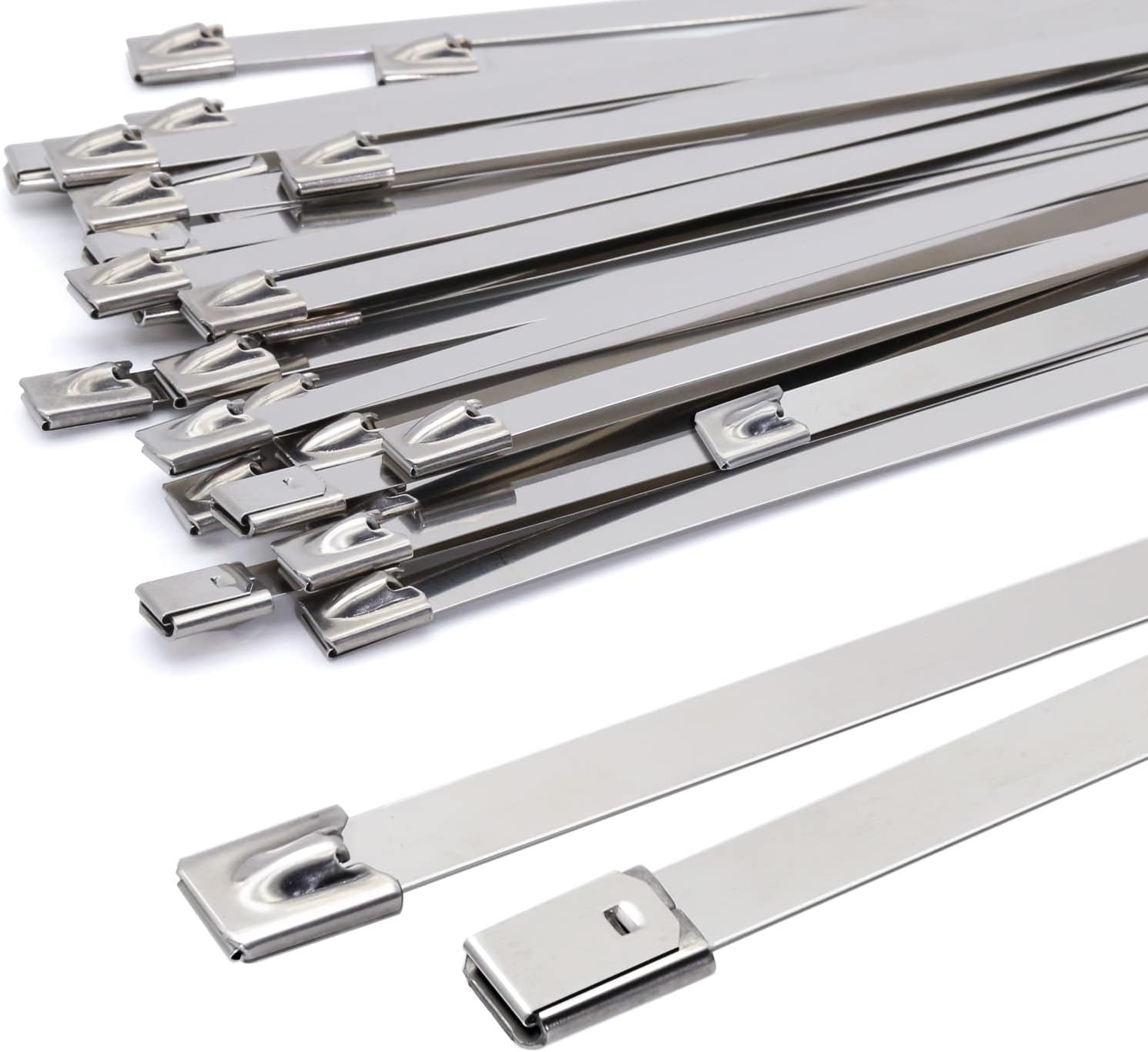 100 Fascette Per Cablaggio In Acciaio Inox 304: Autobloccanti, Multiuso, 4.6x200mm, Resistenti A Calore E Corrosione