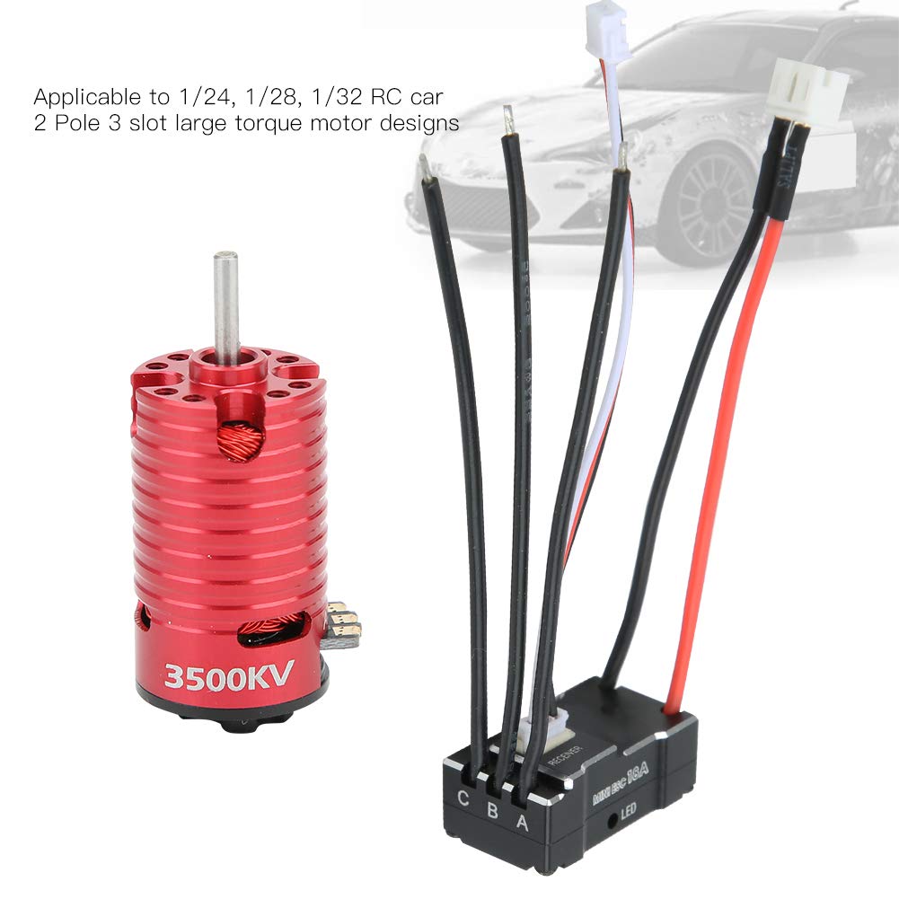 Brushless Motor 18A ESC High Performance Set for 1/24 1/28 1/32 RC Cars