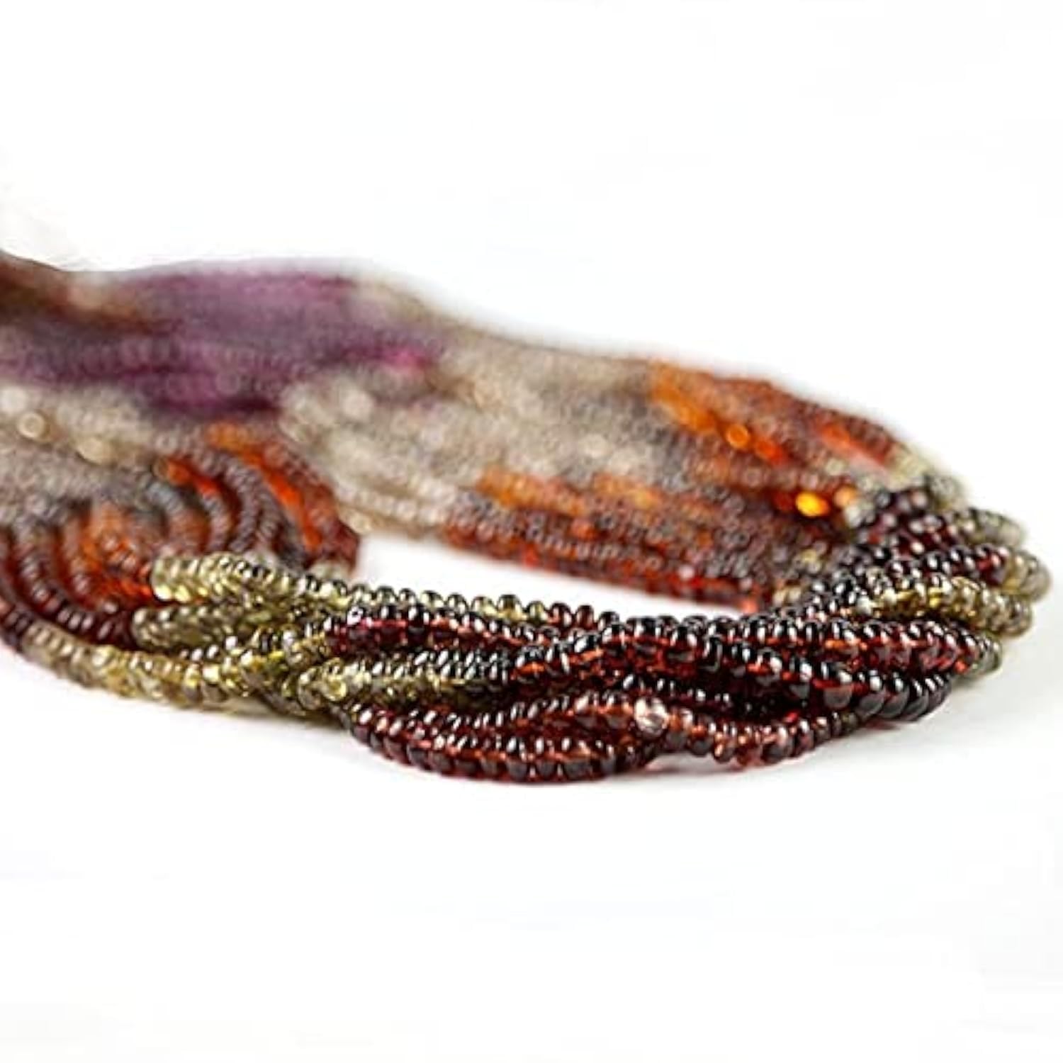 LKBEADS Tundra Sapphire Smooth Rondelles 1/2 Strand Orange Burgundy Olive Tan Purple Precious Gemstone 3.5-3.7 mm