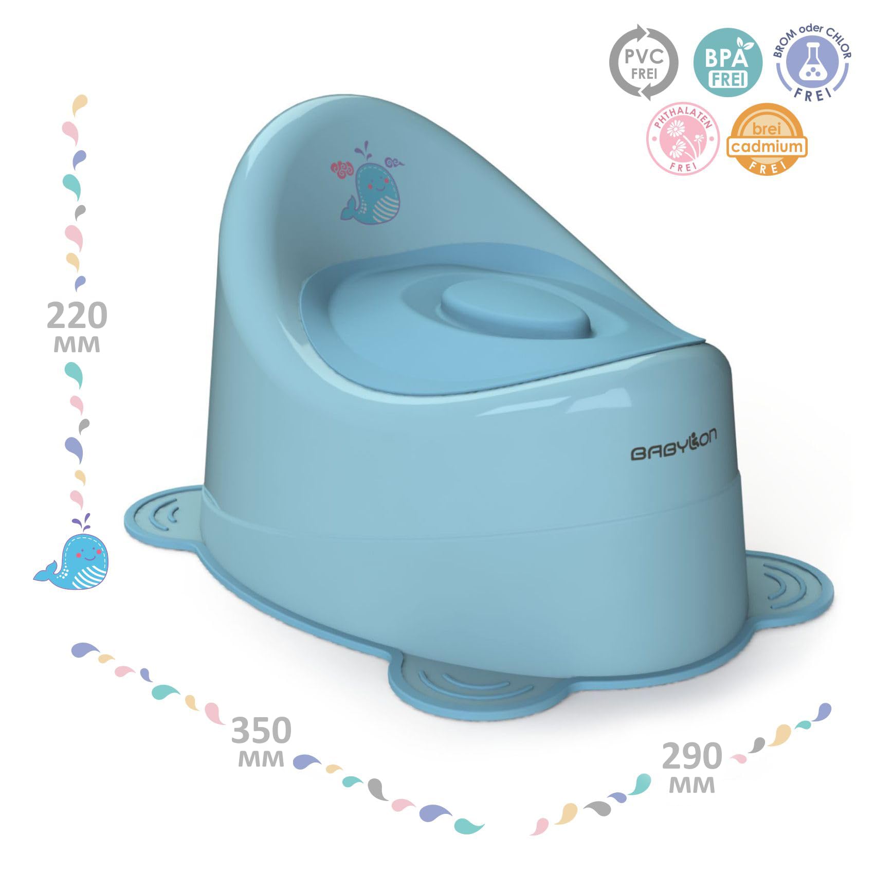BABYLON orinales infantiles Snail - orinal bebe, wc niños color azul