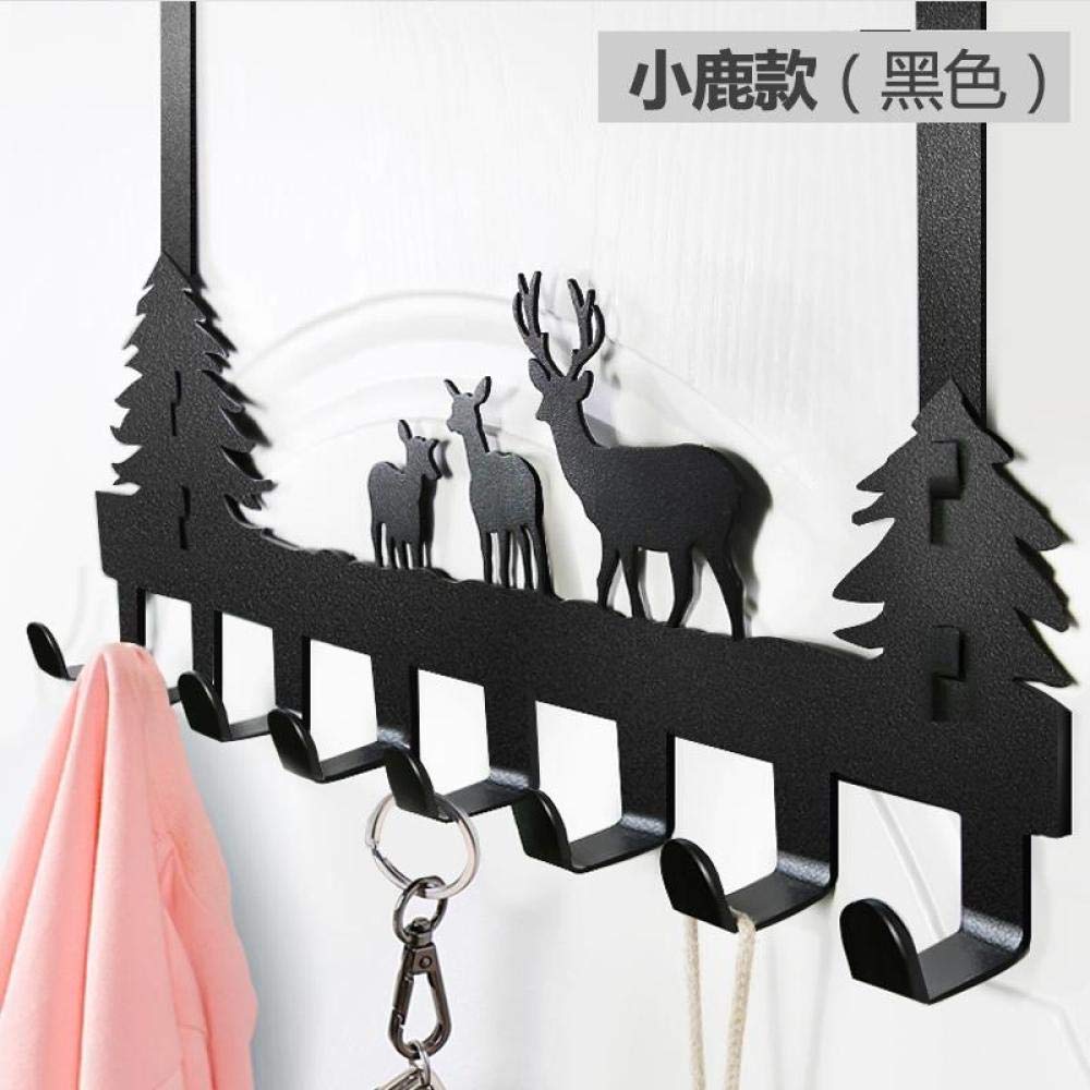 Cintre de porte WLLLO noir derrière la chambre pour suspendre les vêtements le soir