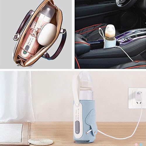 Miniatura 6 de Calentador de leche portátil, calentador de biberones, calentador de biberones USB, termostato de aislamiento portátil de almacenamiento de leche