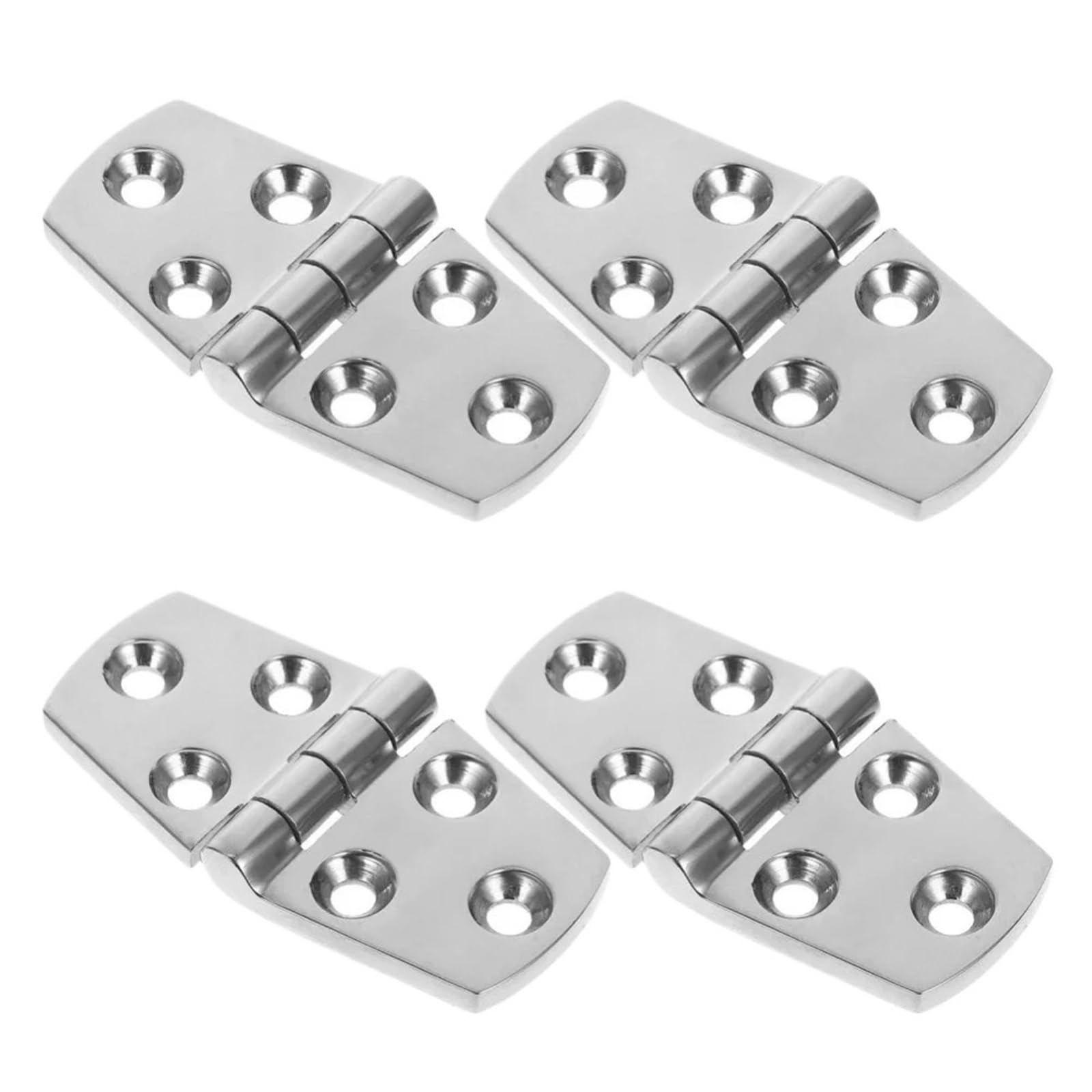 Kdhcvkz 4Pcs 2/ 316 Stainless Steel Boat Cabinet Door Hinges 180 Degree Foldable Hinge(4Pcs)