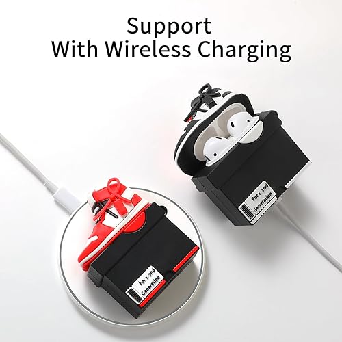 Miniatura 6 de Paquete de 2 fundas de Maxjoy para Airpods de 2 generación, bonita caja 3D compatible con Airpods de 21 generación, a prueba de golpes, funda para