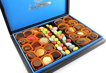 Dark Brown Chocolates & Confections Special Gift Series Mixed Special Chocolate Dragel in 750 Gr Box