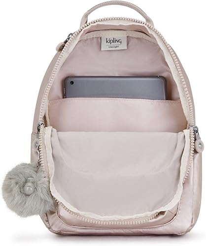 Miniatura 3 de Kipling Seoul - Mochila para portátil de 15 pulgadas, Rosa metálico, Mediana, Casual