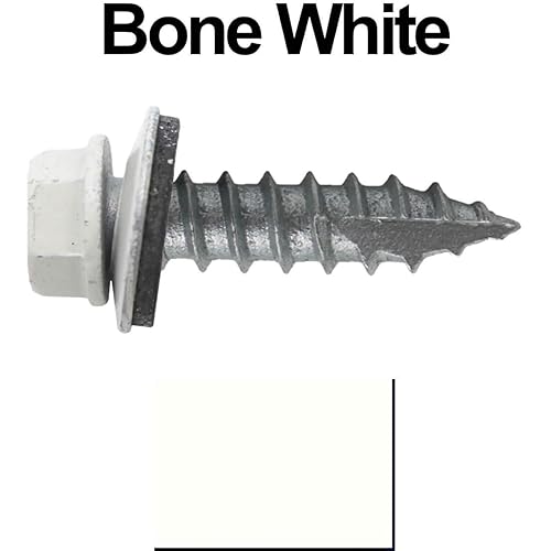 Miniatura 8 de Tornillos de techo de metal #14 (250) tornillos x tornillo de techo de hoja de cabeza hexagonal de 1 pulgada. Tornillos de metal