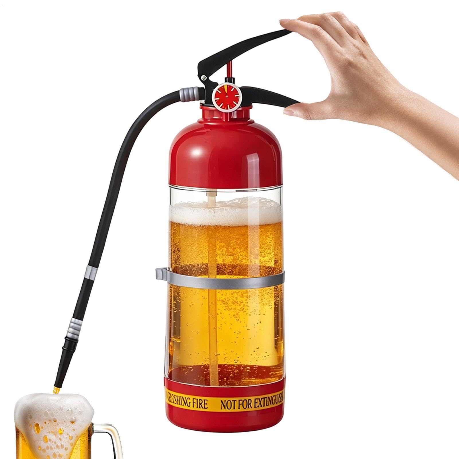 Dispenser di birra da 3 l, a forma di estintore, dispenser di bevande, portatile, versatore di vino, torre birra, accessorio per feste, per casa, ufficio, feste, ristoranti