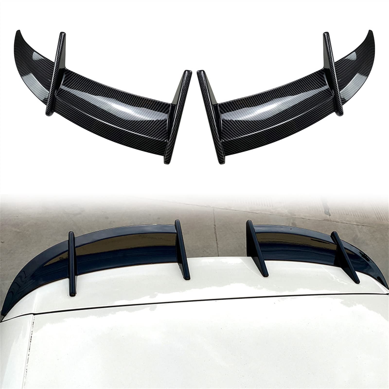 Garniture aileron de toit style fibre de carbone pour Golf MK6 R