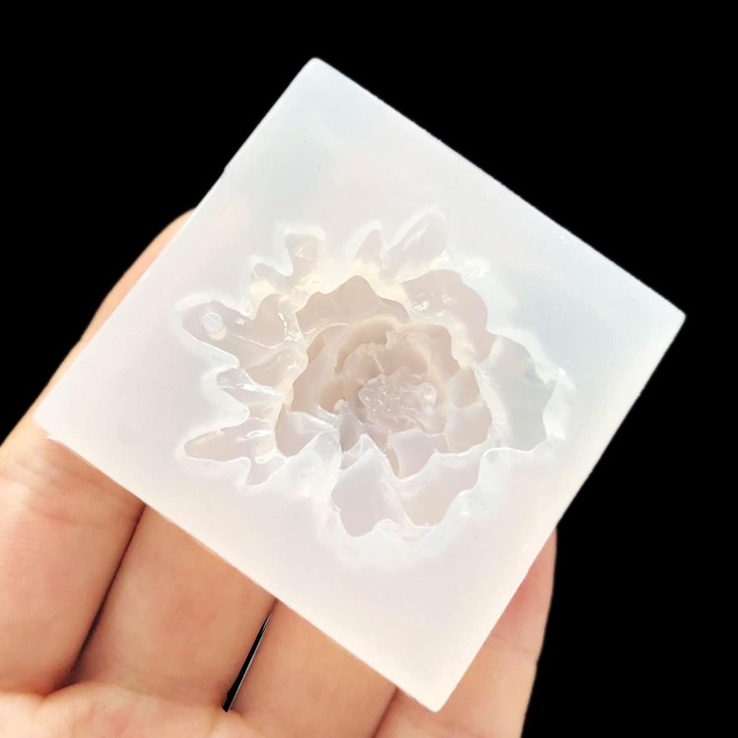 5 Pcs 3D Crystal Flower Rose Silicone Resin Molds Flower Silicone Molds Silicone Soap Mold Form Chocolate Cake Mold Handmade DIY Cake Fondant Decoration
