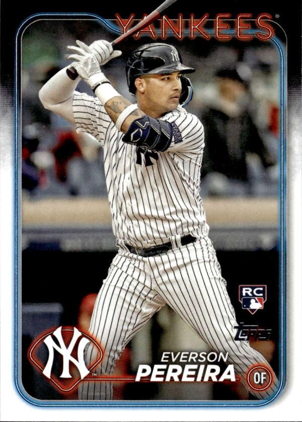Amazon.com: 2024 TOPPS #461 EVERSON PEREIRA RC YANKEES BASEBALL 