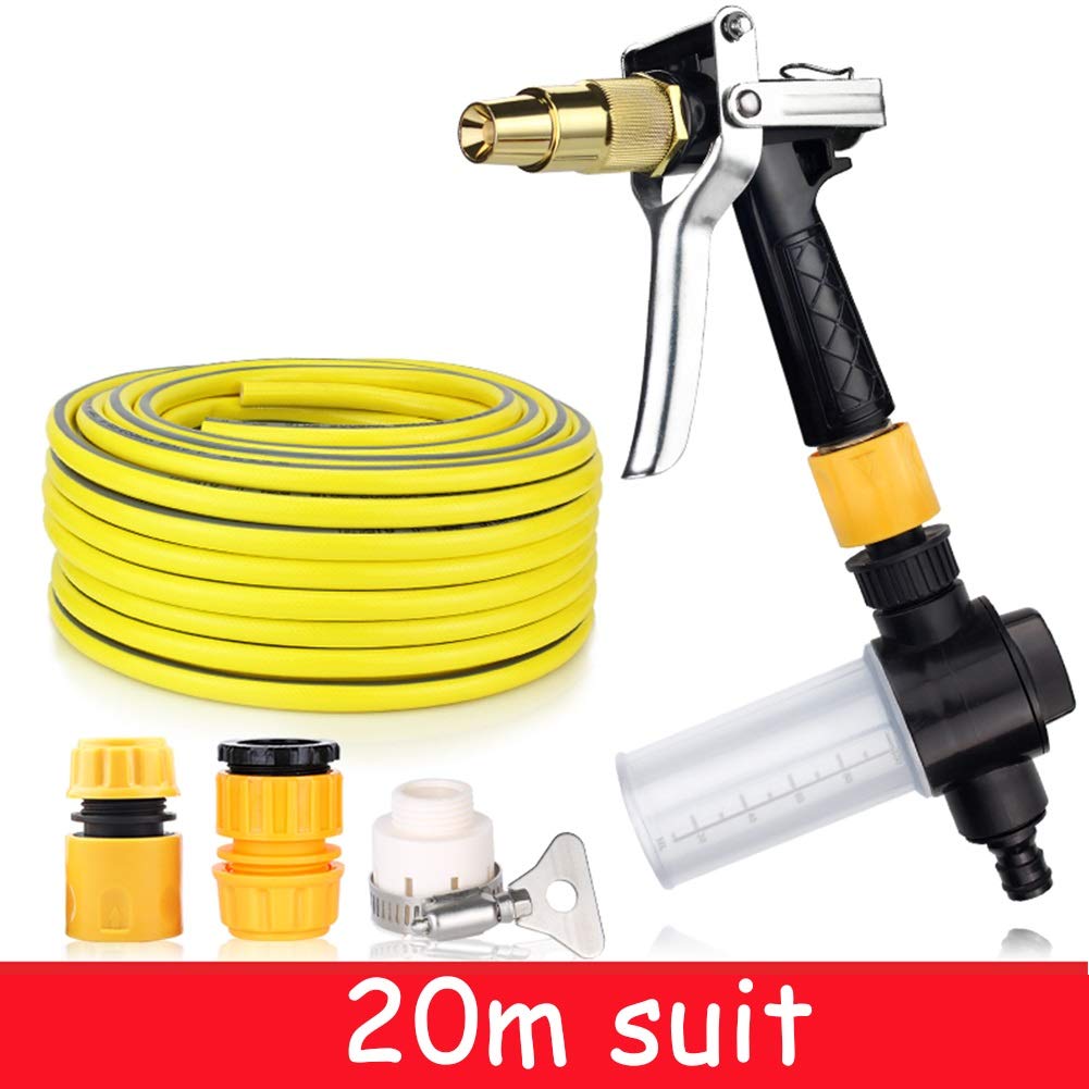 Pistola a spruzzo per tubo da giardino con serbatoio per tubo da giardino, attacco rapido (20 m)