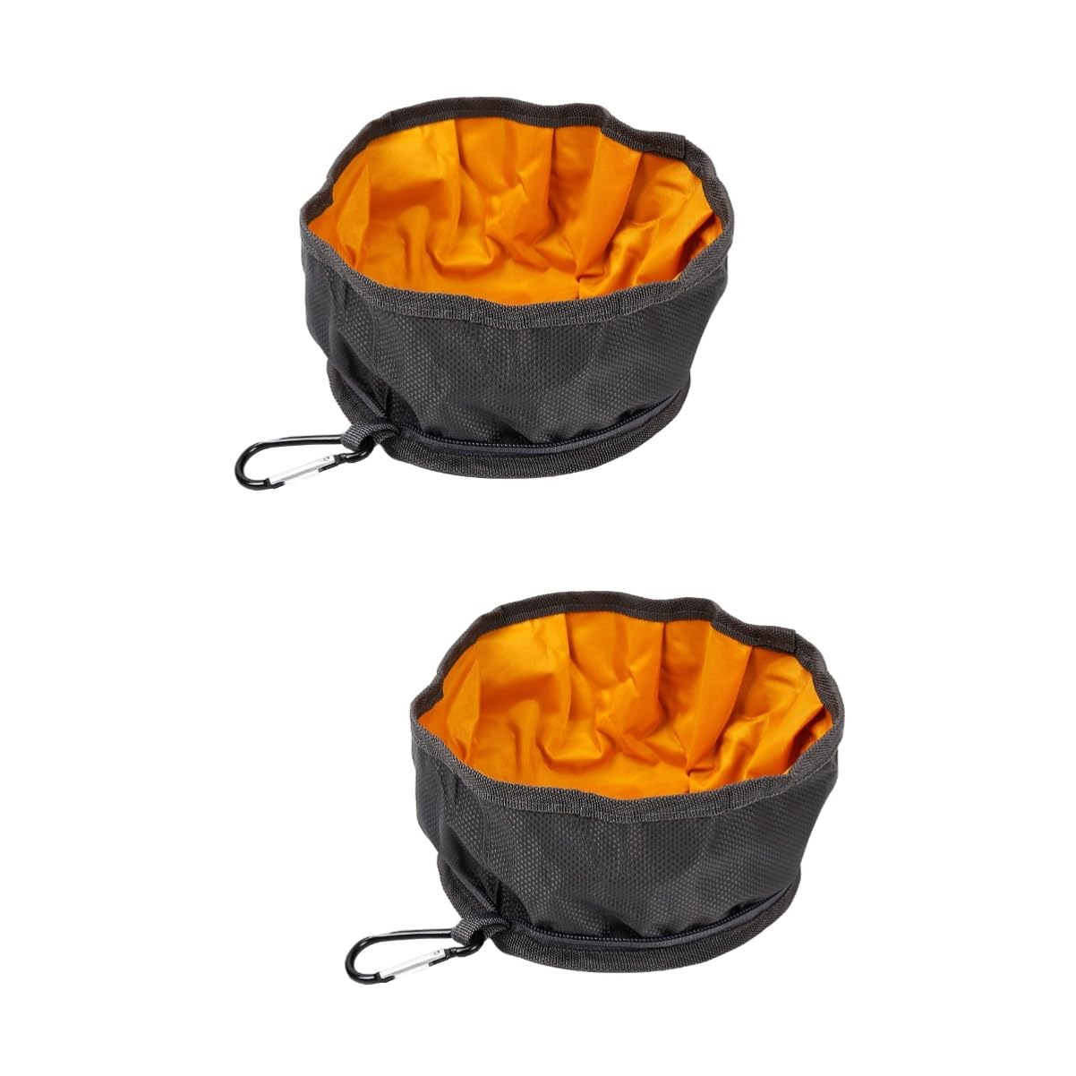 GRIRIW 2 Pcs Dog Bowl Portable Water Bowl 2 Sizes Foldable Nylon Food-Grade Random Color
