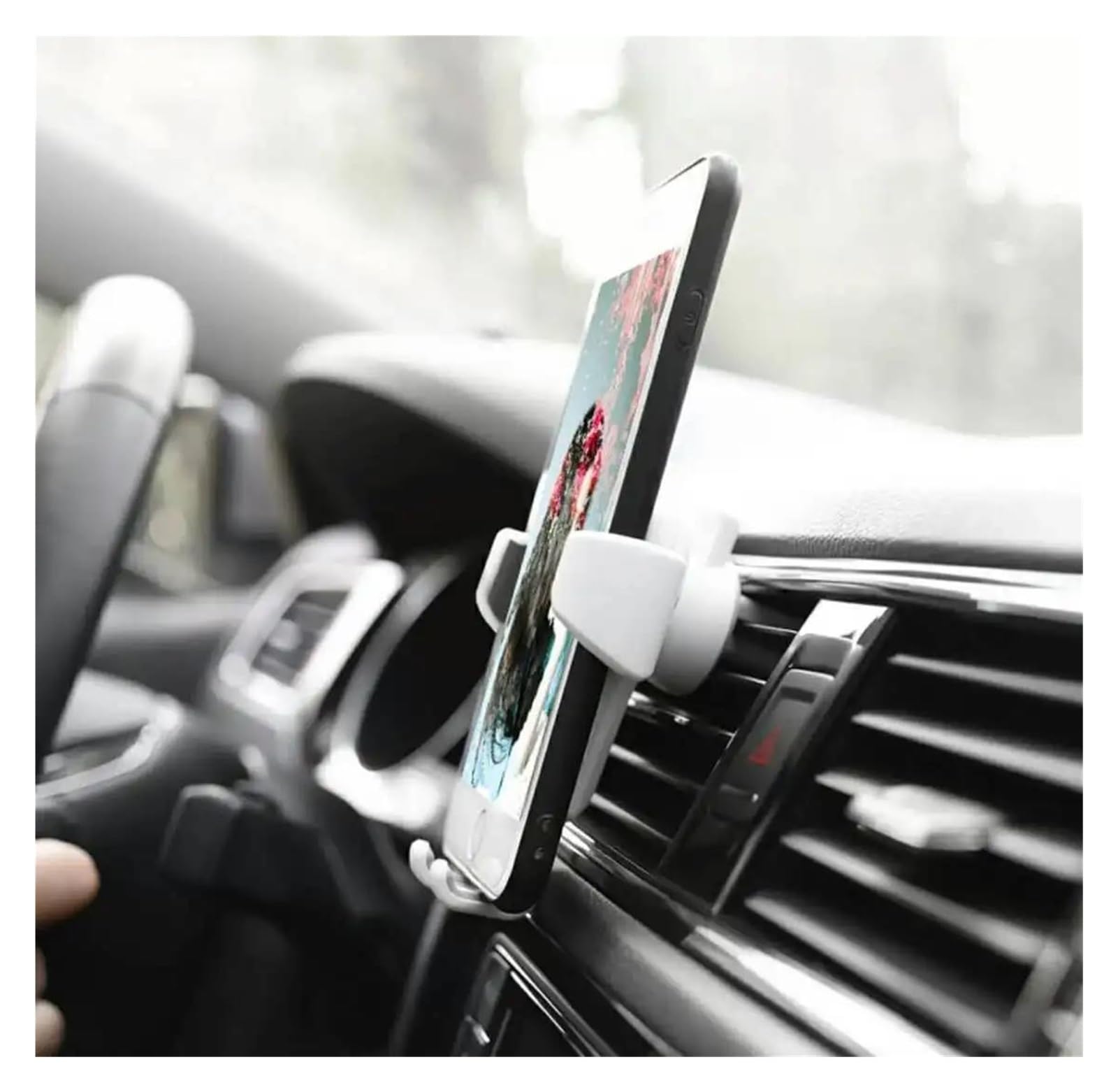 Porta Cellulare Auto Per il supporto per telefono con clip per bocchetta dell'aria per auto Sa&ms&un&g(Metal Grey)