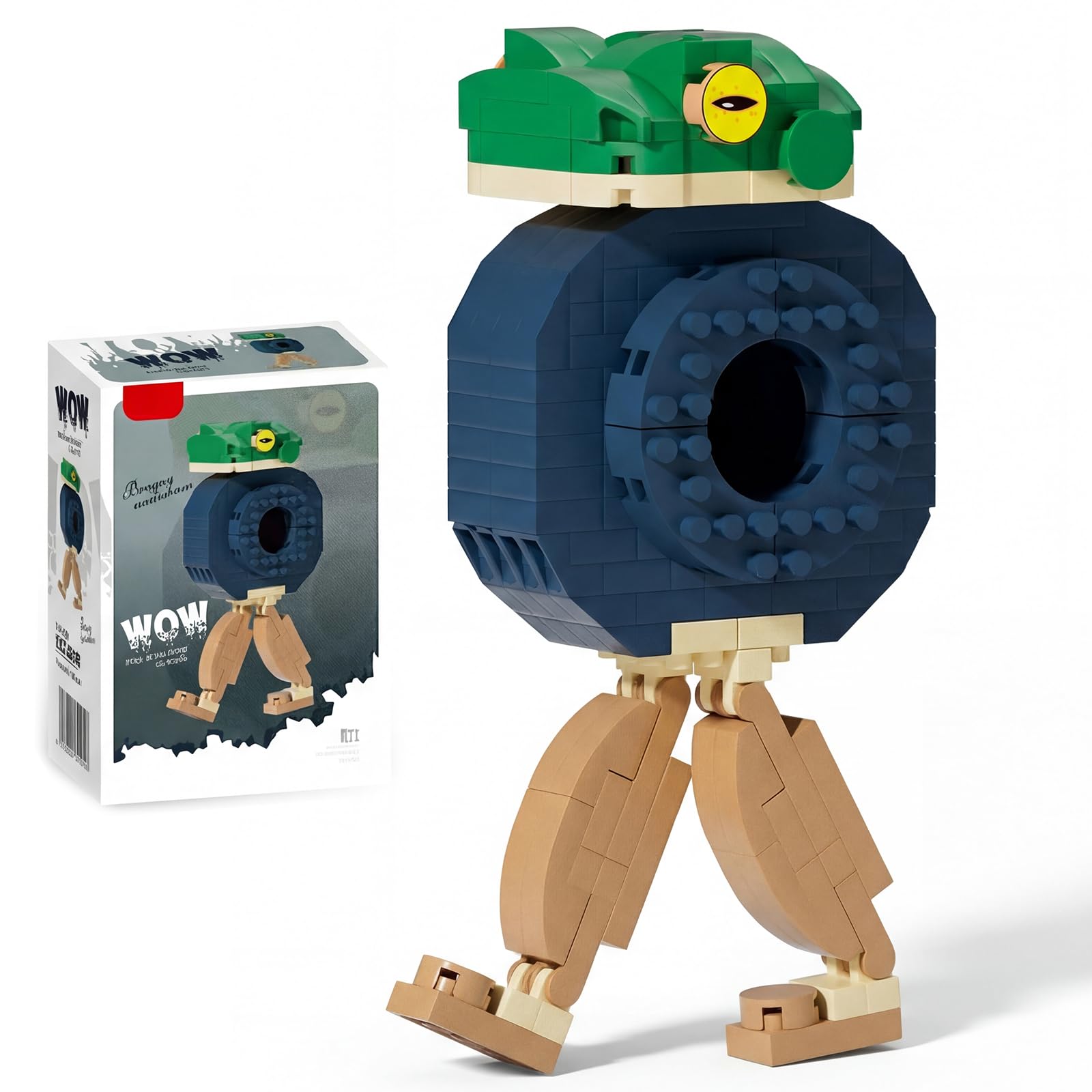Brainrot Building Blocks Set, Creative Tire Frog Steal a Brainrot Construction Toy, Cute Mini Bricks Brain Rot Toys for Kids & Adults, Creative DIY Educational Toy for Stress Relief & Home Decor