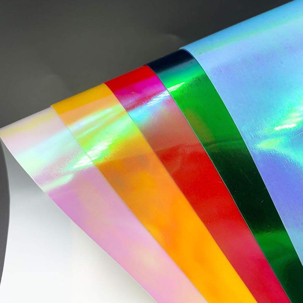5 zestawów holograficznych transferów ciepła HTV Premium winyl na koszulkę odzież odzież DIY