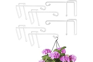 Vinyl Fence Hooks Set of 6 for Hanging Plants and More