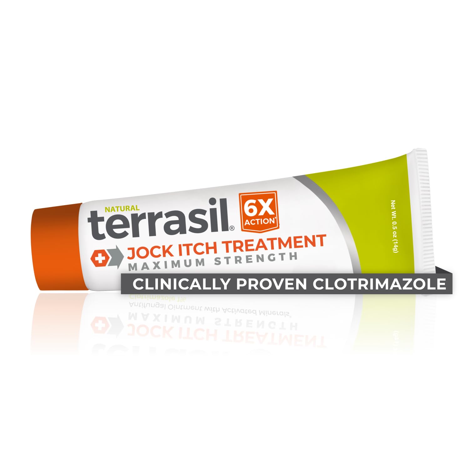 terrasil Jock Itch Cream, Clotrimazole 1% Antifungal Jock Itch Medicine Extra Strength, Fast Relief, Natural Soothing Care (0.5 oz)