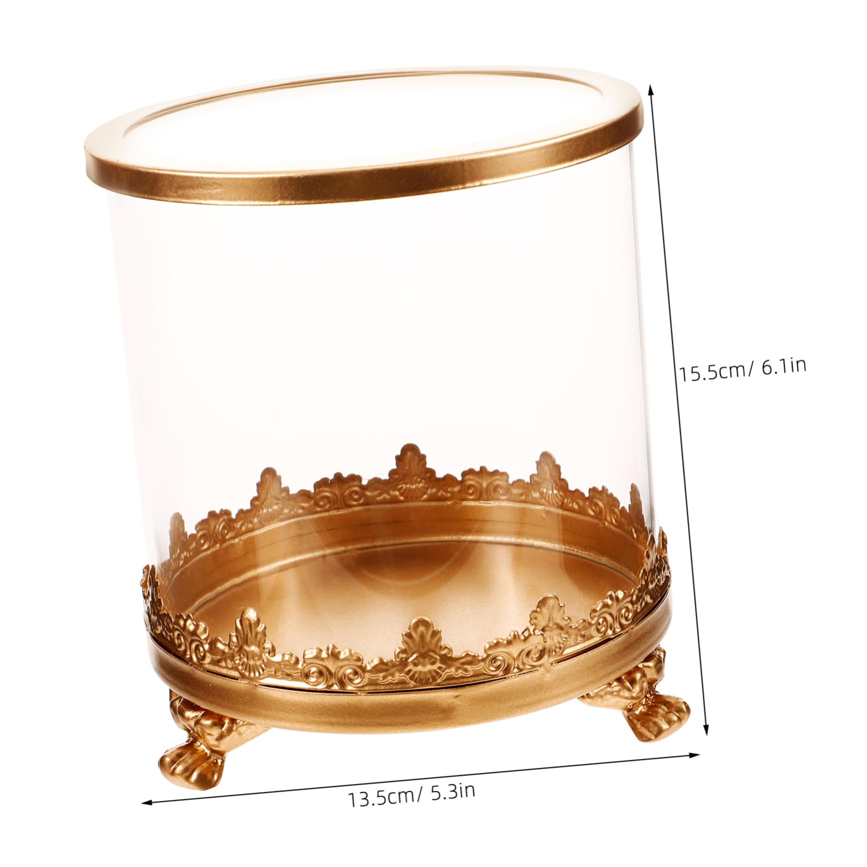 Levemolo Stylish Glass Dome Display Case with Base Showcased Preserved Flowers Miniature Trees and Home Accessories