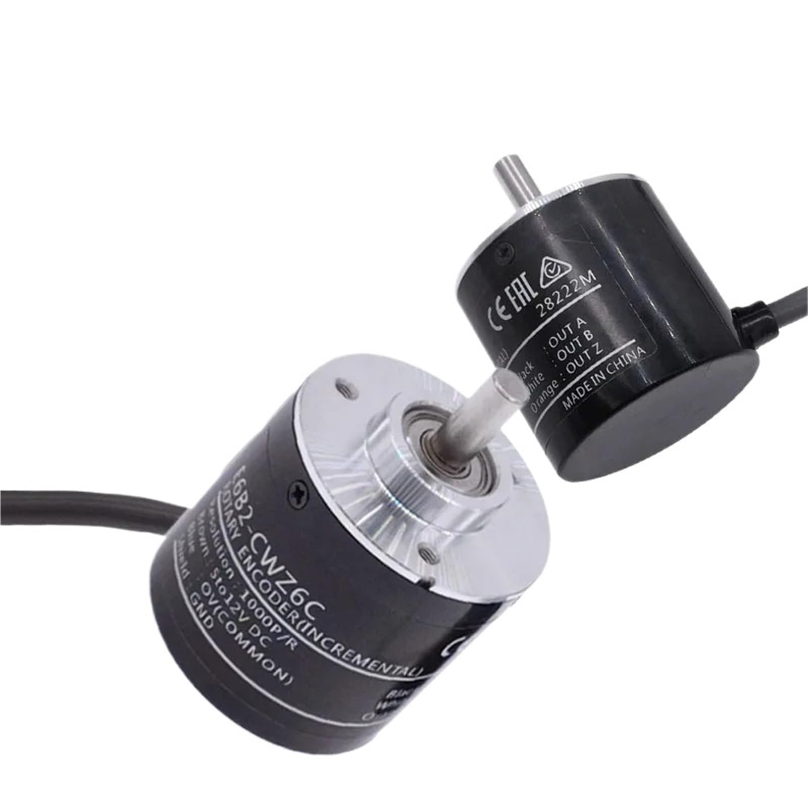 Codificador rotatorio de E6B2C-WZ6C, interruptor giratorio de tipo Incremental, pulso estable NPN 100-2000P/R DC 5-24V, 1 ud.